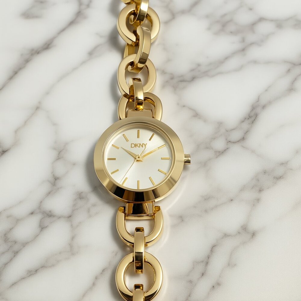 DKNY Gold Link Bracelet Watch - Picture 2 of 3